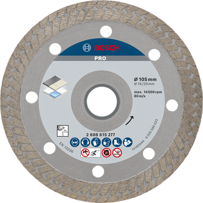 Bosch硬陶瓷鑽石切割片 105 mm。.